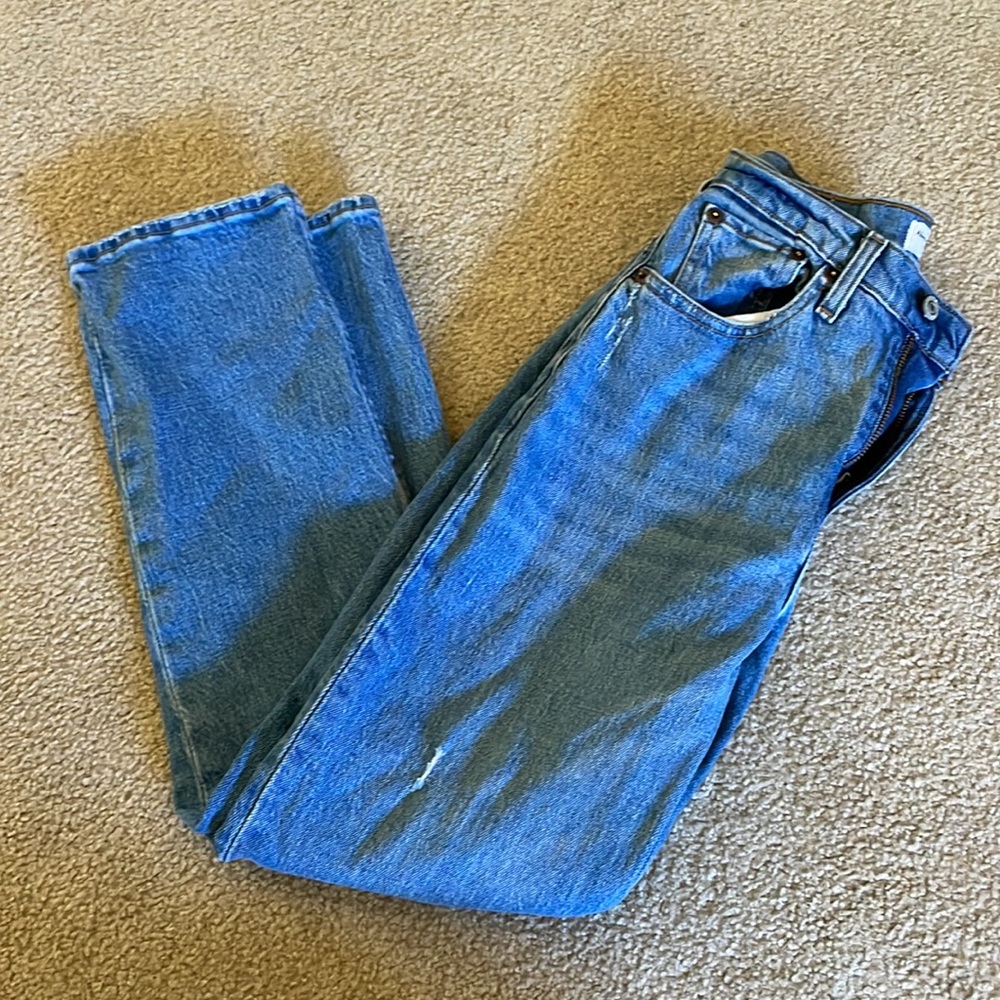 Curve Love 90’s Straight Ultra High Rise Jeans Size 24 extra short